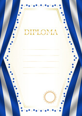 Vertical  frame and border with El Salvador flag