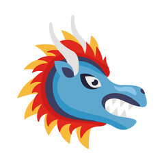 Naklejka premium chinese dragon head