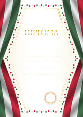 Vertical  frame and border with Hungary flag