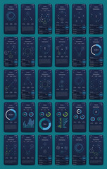 Vector graphics infographics with mobile phone. Template for creating mobile applications, workflow layout, diagram, banner, web design, business reports