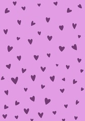 Background love heart cute purple greeting card poster web