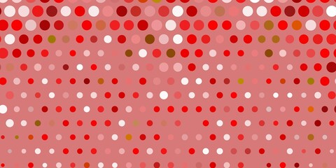 Light green, red vector pattern with spheres.