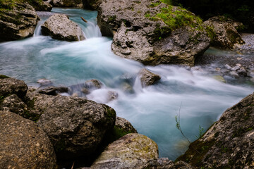 River with water out of Focus splashing through the stones