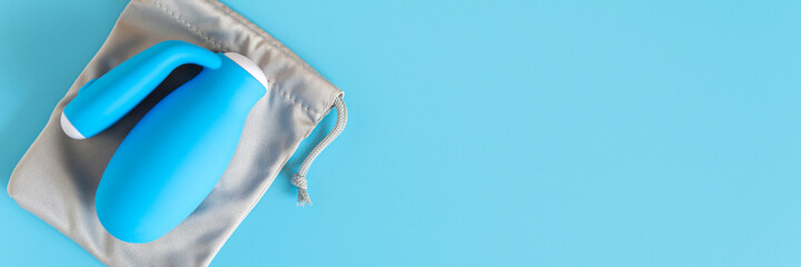 vaginal kegel smart trainer. home interactive training system kegel exercises for strengthen pelvic floor and improve bladder control. the concept of sex tech for women's health. banner