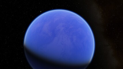 Obraz na płótnie Canvas planet suitable for colonization, earth-like planet in far space, planets background