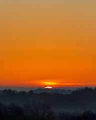 sunset in the mountains