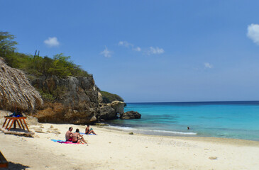 paradise beach , caribbean sea , Curacao island