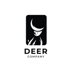 Deer Logo templates in Black And white