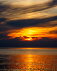 sunset over the sea