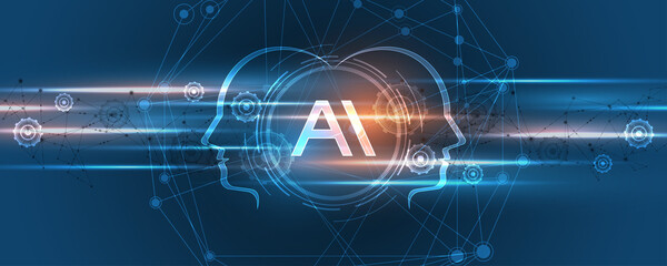 Artificial intelligence Technology background Hi-tech innovation abstract background vector illustration
