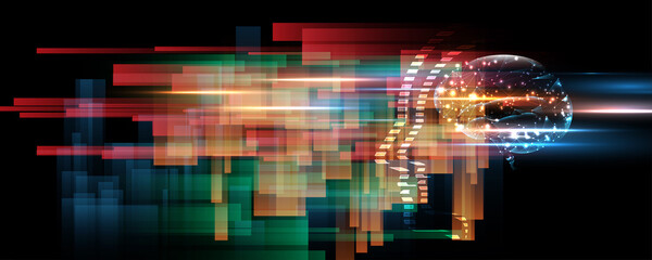 Obraz premium Artificial intelligence Technology background Hi-tech innovation abstract background vector illustration