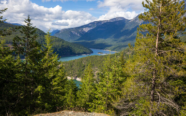 Ross Lake at North Cascades National Park Summer in Washington State during summer.