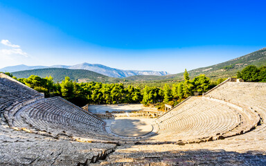 'The Echoes': Panorama of Epidaurus theater, Greece