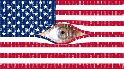 American big brother data surveillance - obrazy, fototapety, plakaty