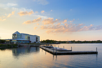Fototapeta premium Sunset at Seneca Lake in Finger Lakes Region, New York