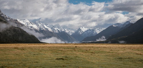 Eglinton Valley morning view, New Zealand