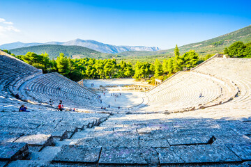 'The Echoes': Panorama of Epidaurus theater, Greece