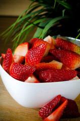 strawberries on a plate