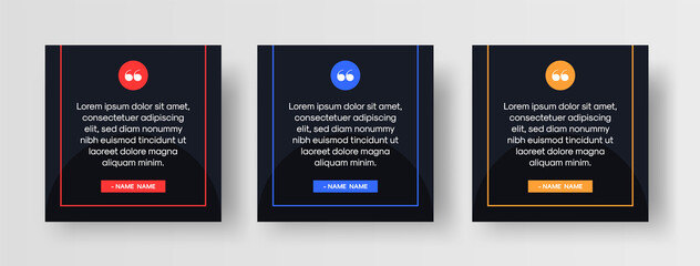 Quote Template for Social Media Post. Modern style social media post template for quotes.