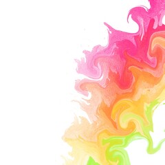 Watercolor neon hand drawn background. Abstract colorful wallpaper