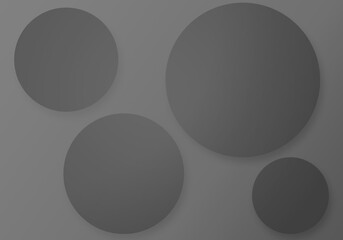 Fondo de círculos grises con sombra.