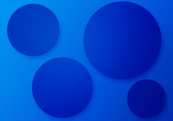 Fondo de círculos azules con sombra.