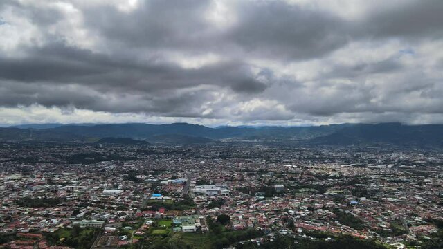 San Jose suburbs aerial shot Costa Rica capital
