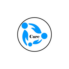 family care hand and love icon