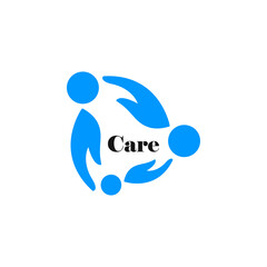 family care hand and love icon