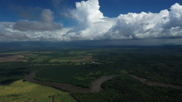 meandering Sierpe river aerial view terraba sierpe national wetlands Costa Rica
