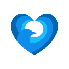 Christian illustration. Church logo. The dove is a symbol of God's Holy Spirit, peace and humility.