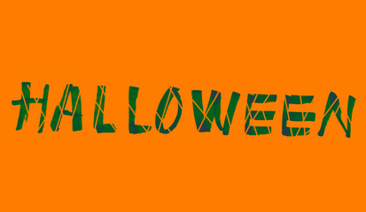 Hand drawing text Halloween.