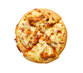 Cheese Pizza isolated on white.