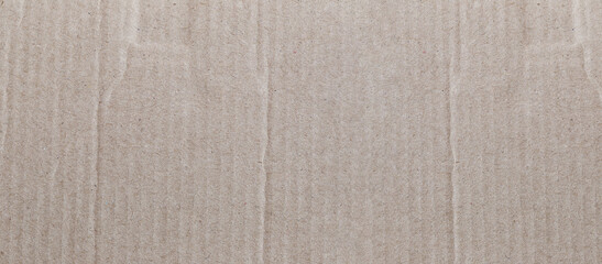 Fototapeta premium Wide brown paper box or cardboard.