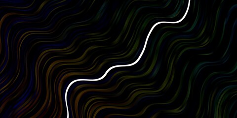 Dark Multicolor vector layout with curves.