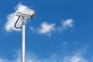 CCTV tool on blue sky background.