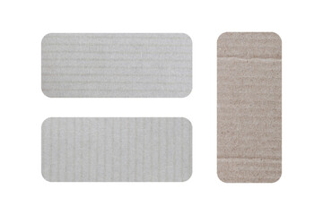 Set of Geometry with Gray cardboard isolated on white background.