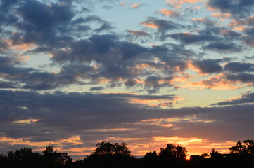 sunset in the clouds