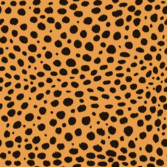 Cheetah Spots Seamless Vector Pattern. Animal Print Design Inspired By Cheetah Spots.