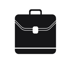bag briefcase portfolio whit black colour icon