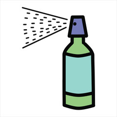 Hand sanitizer spray vector with color