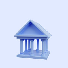 3d illustration of simple icon lawyer icon