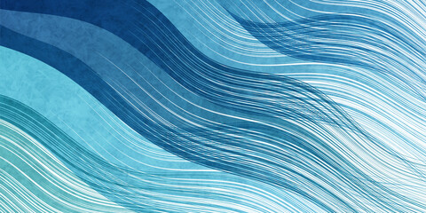 波　和紙　和柄　背景