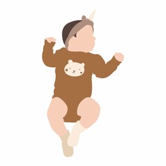 Abstract child. Vector illustration for print, invitation design, baby shower, poster design