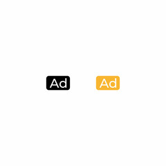Fototapeta premium Ad Icon Vector. Ads, Advertising Symbol Image