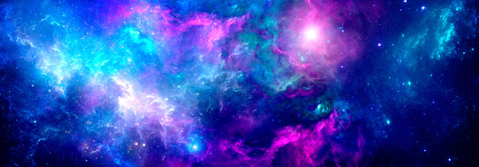 Star nebula and deep space galaxy with stars - obrazy, fototapety, plakaty