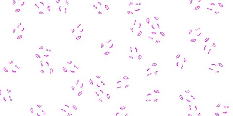 Light Pink vector pattern with feminism elements.