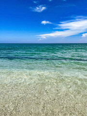 turquoise waves crashing on the beach