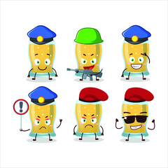 A dedicated Police officer of glass of cider mascot design style. Vector illustration
