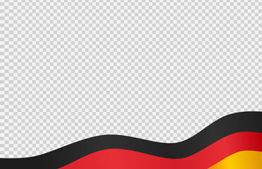 Waving flag of Germany isolated  on png or transparent  background,Symbol of Germany,template for banner,card,advertising ,promote, TV commercial,web, vector illustration top gold sport winner